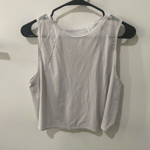 Lulu mesh white tank top size 8